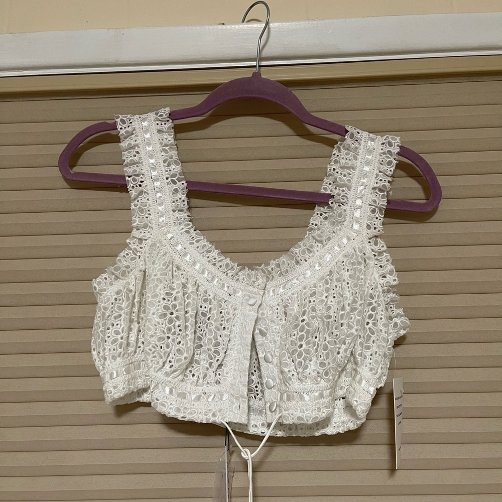 For love and lemons laced cropped top size S
